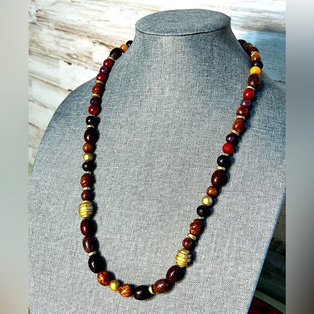 Wood Beaded Necklace